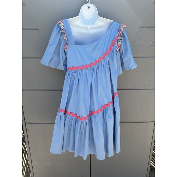 NWT Alden Adair Chandler Roller Skate Mini Ruffle Smocked Dress Women’s Medium - Picture 7 of 15